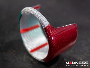 Alfa Romeo Stelvio Front Emblem Frame Cover - Carbon Fiber - Italian Theme - Feroce Carbon Alfa Romeo Stelvio Front Emblem Frame Cover - Carbon Fiber - Italian Theme - Feroce Carbon